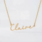 Claire Name Necklace - 18ct Gold / Style 1