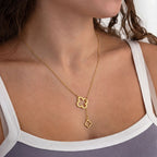 Clover Drop Necklace - Solid Silver / Style 1