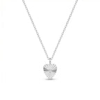 Crystal Cut Heart Necklace - Gold-plated