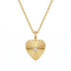 Crystal Cut Heart Necklace