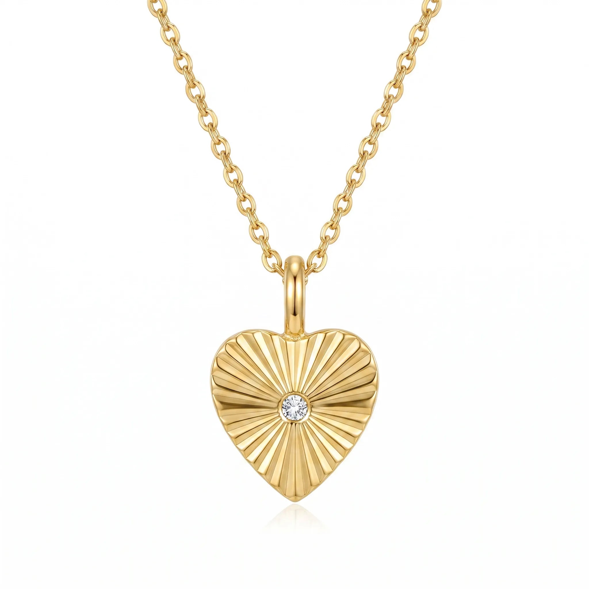 Crystal Cut Heart Necklace