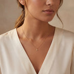Cubic Zirconia Star Necklace - 18ct Gold / Style 2