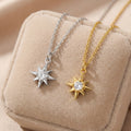 Cubic Zirconia Star Necklace - 18ct Gold / Style 2