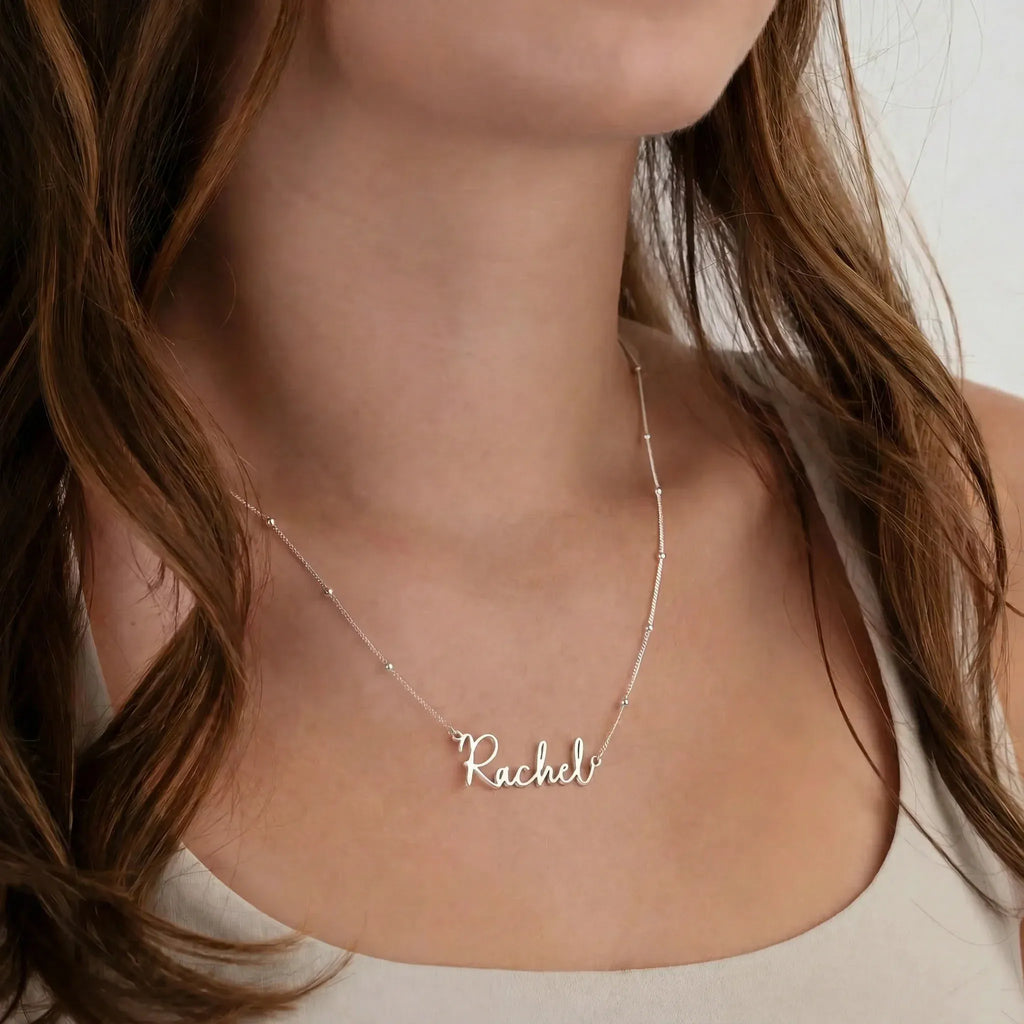 Custom Name Necklace – Gold, Silver & Vermeil - 18ct Gold / Style 1