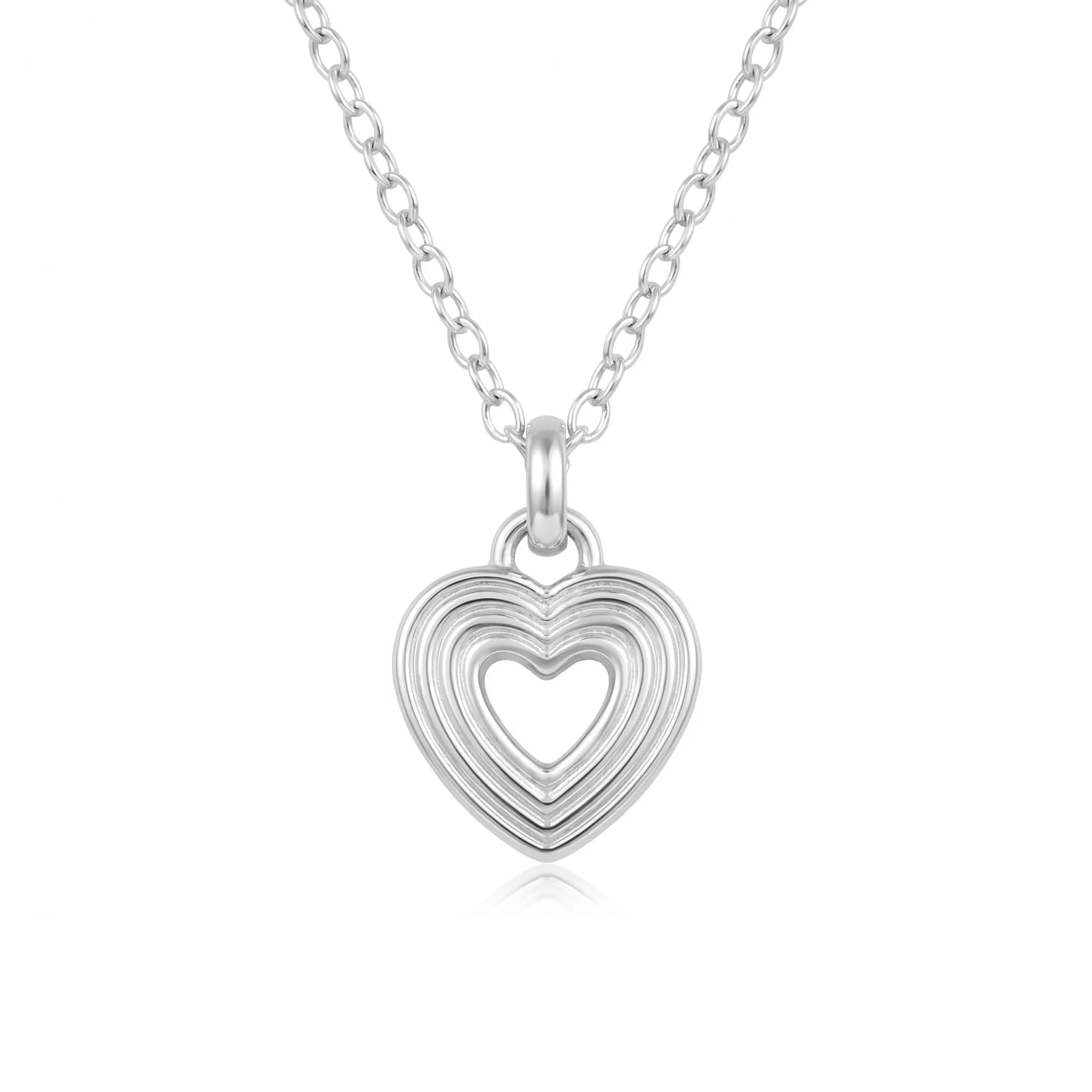 Cut Out Heart Necklace - Gold-plated