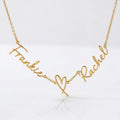 Double Name with Heart Necklace