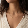 Double Sideways Initial Necklace - Solid Silver / Style 3