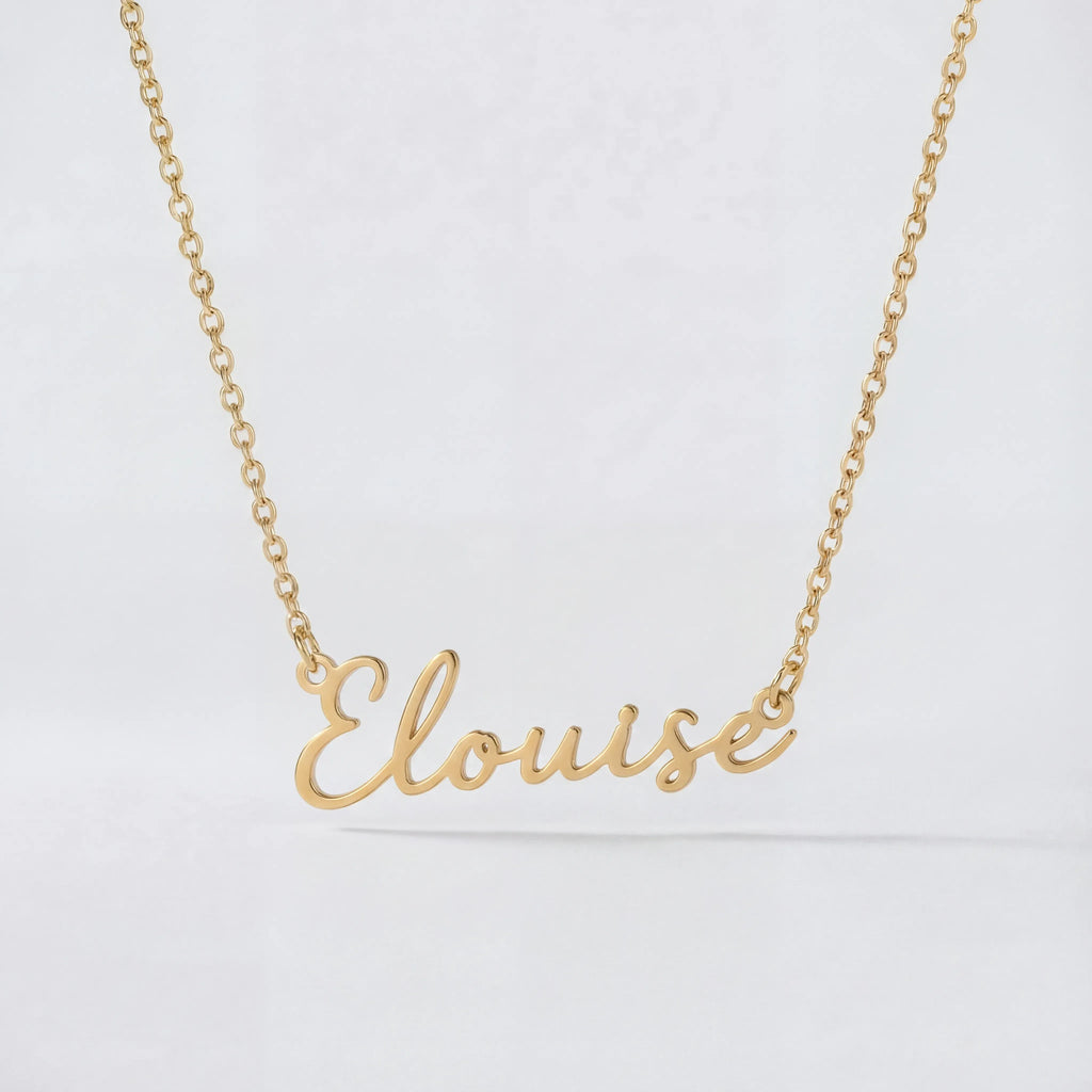 Elouise Name Necklace - 18ct Gold / Style 3