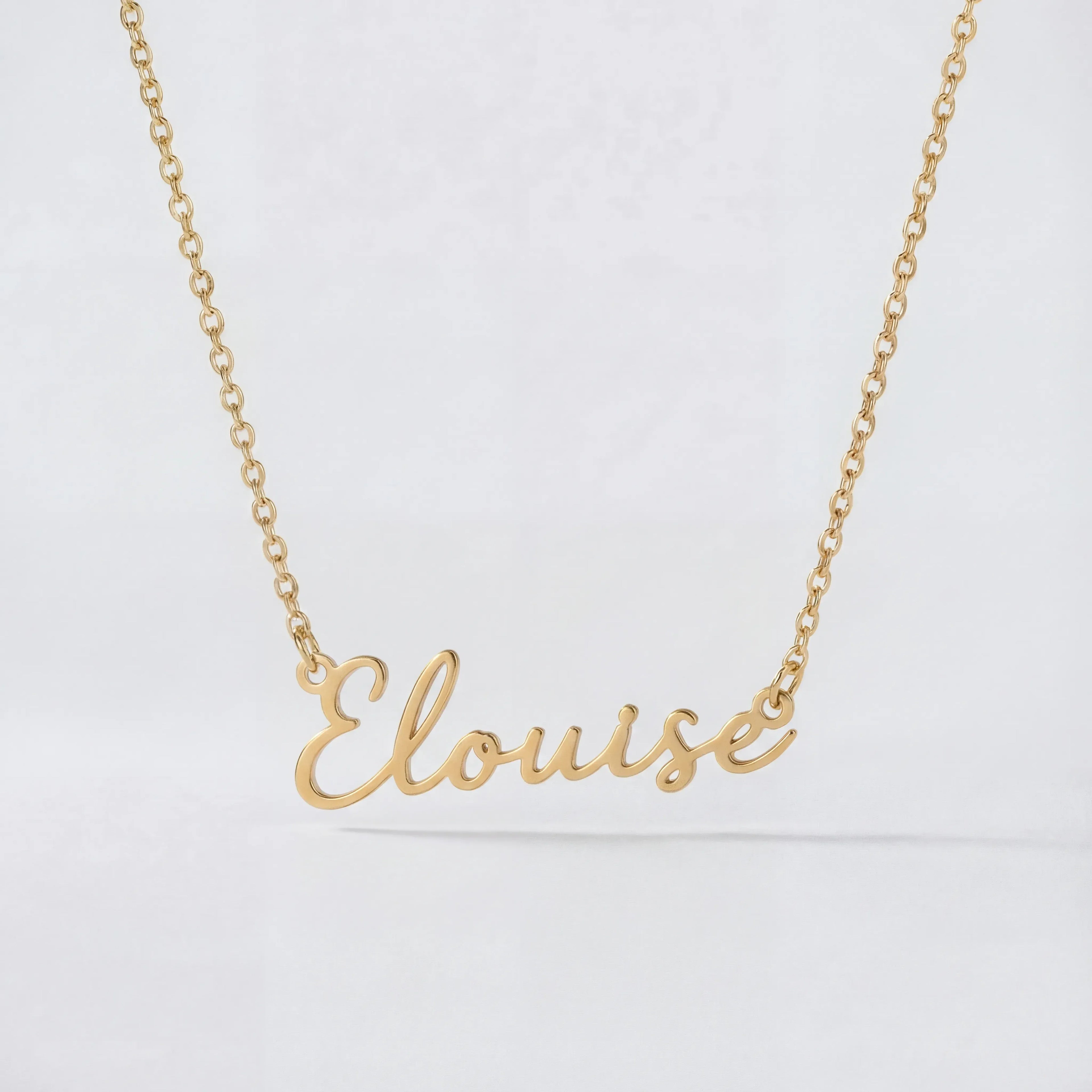 Elouise Name Necklace - 18ct Gold / Style 3