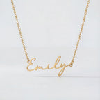 Emily Name Necklace - 18ct Gold / Style 2
