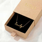 Emily Name Necklace - 18ct Gold / Style 3