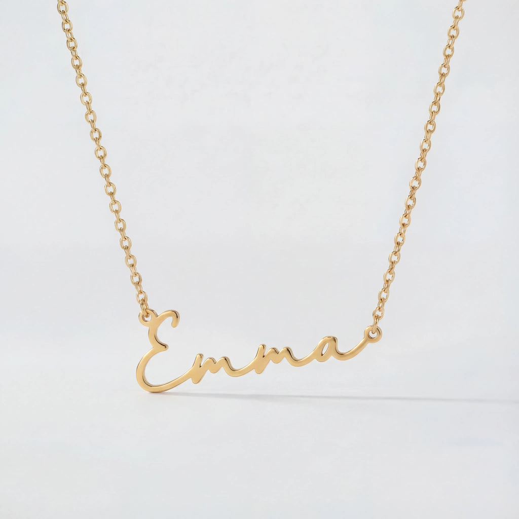 Emma Name Necklace - 18ct Gold / Style 1