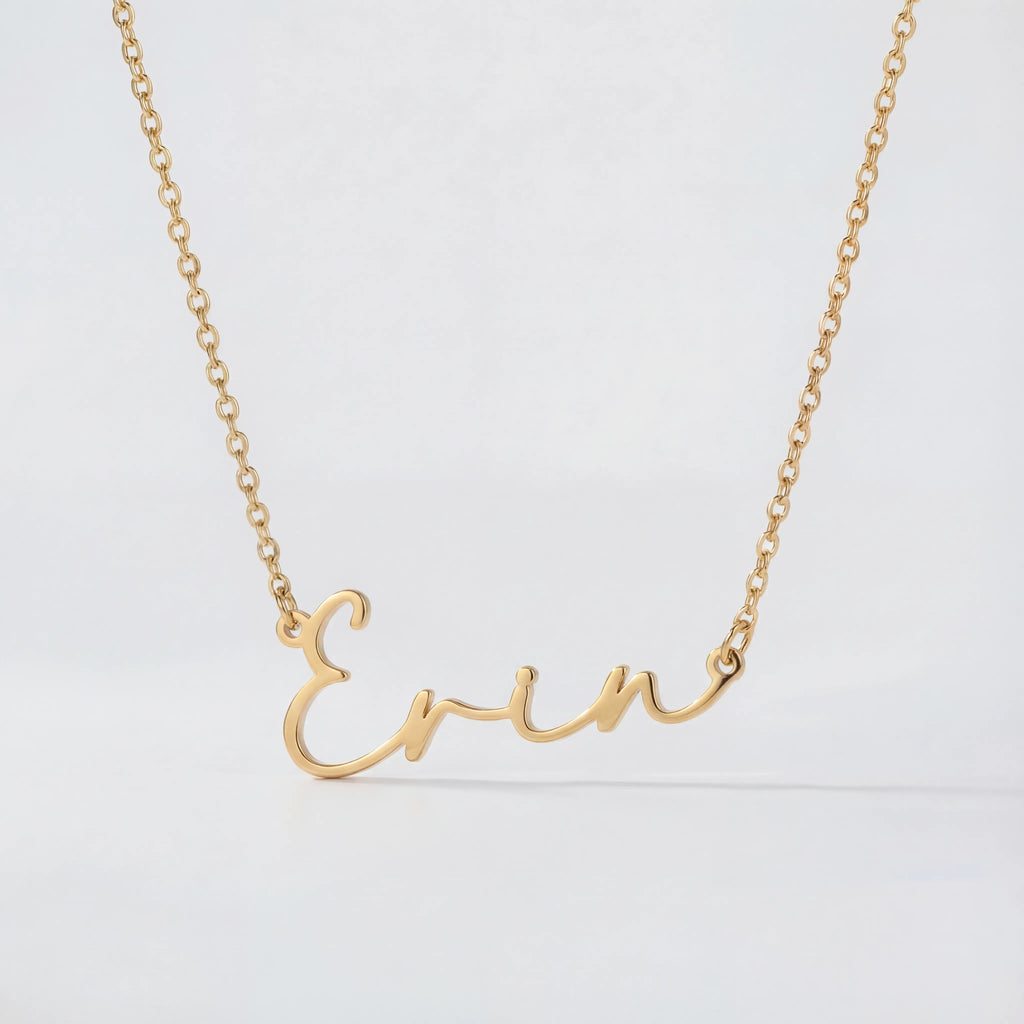 Erin Name Necklace - Sterling Silver / Style 1