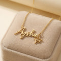 Graduation Name Necklace with Cap Charm - Sterling Silver / Style 1