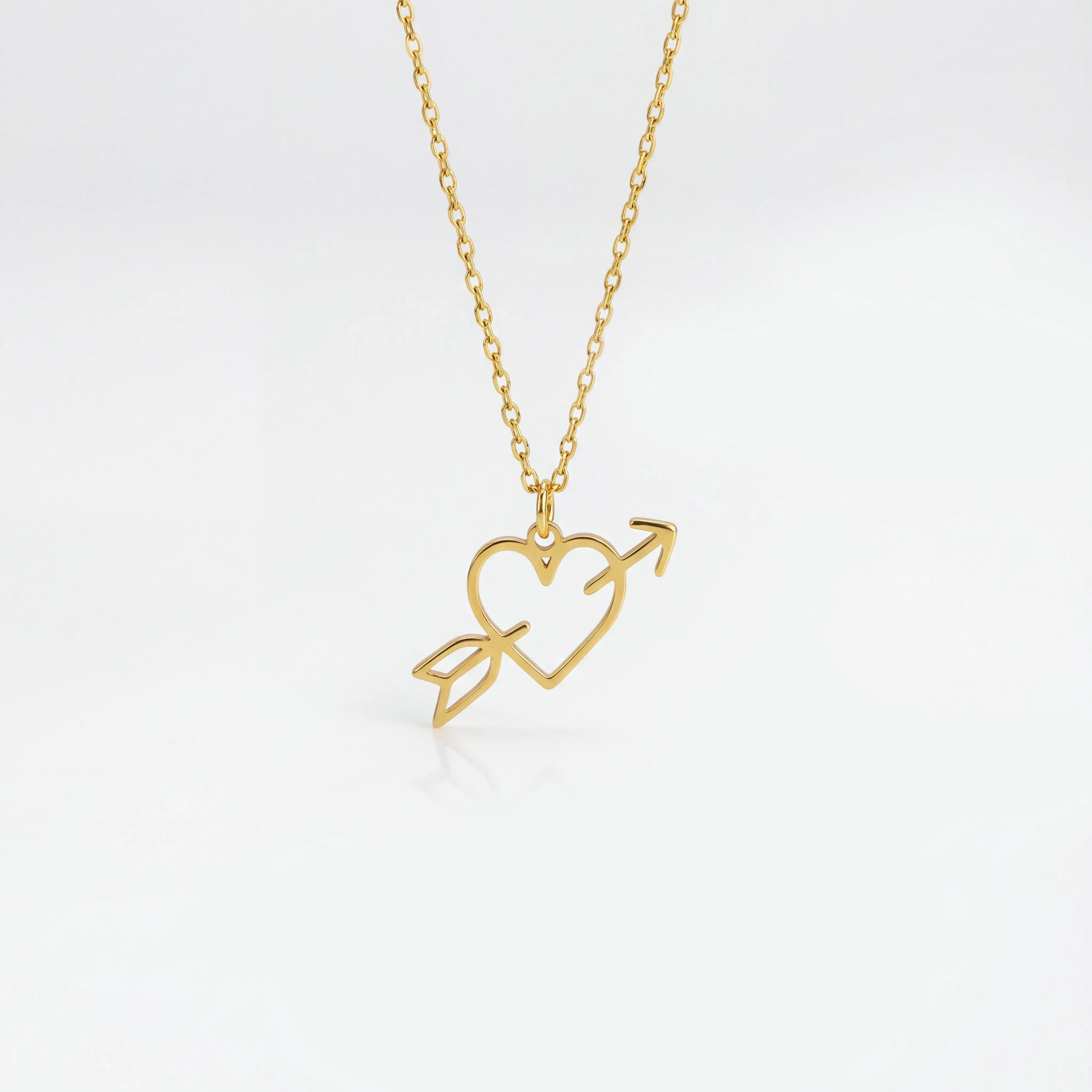 Heart Arrow Necklace - 18ct Gold / Style 1