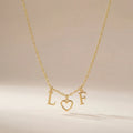 Initial Heart Initial Necklace
