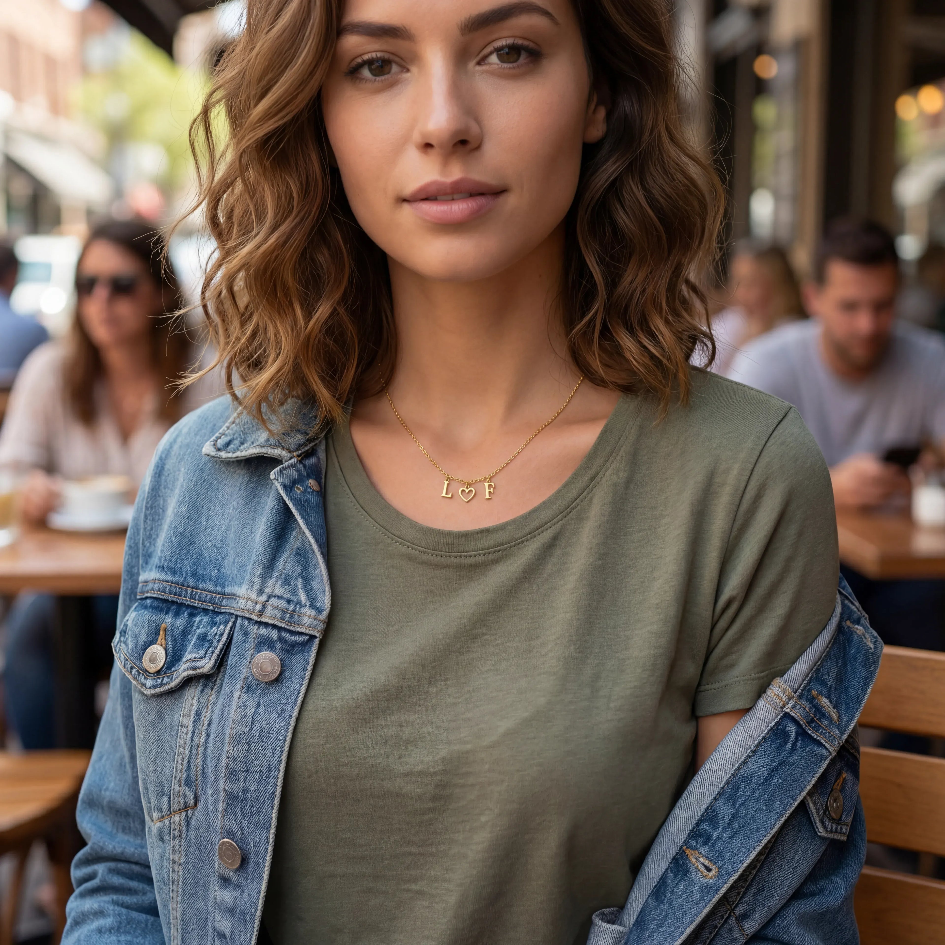 Initial Heart Initial Necklace - 18ct Gold