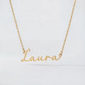 Laura Name Necklace - Sterling Silver / Style 1