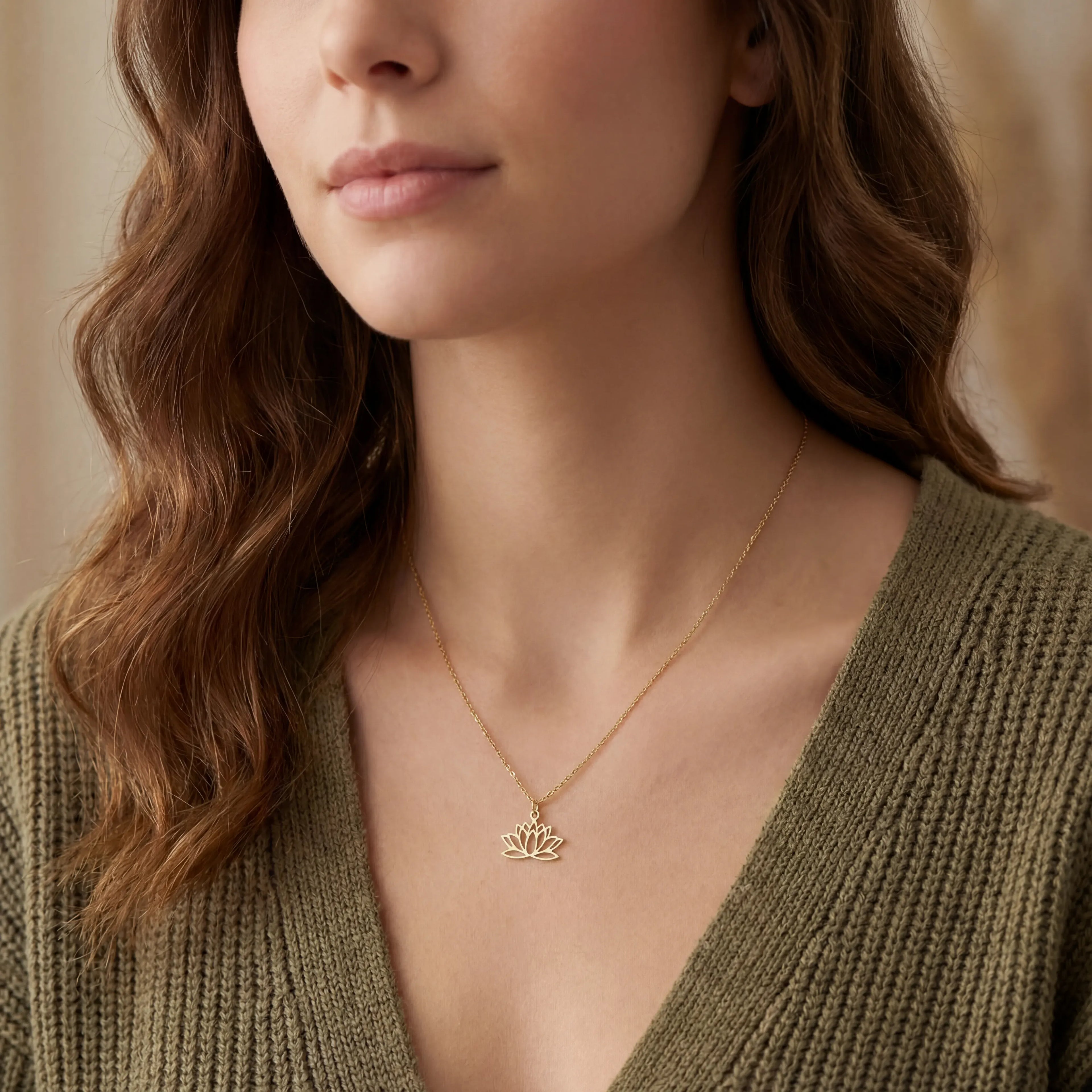 Lotus Flower Necklace - Solid Silver / Style 3