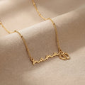 Mama Necklace with Baby Feet Charm - Sterling Silver / Style 3