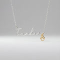 Name Necklace & Pet Paw Charm - 18ct Gold / Style 3