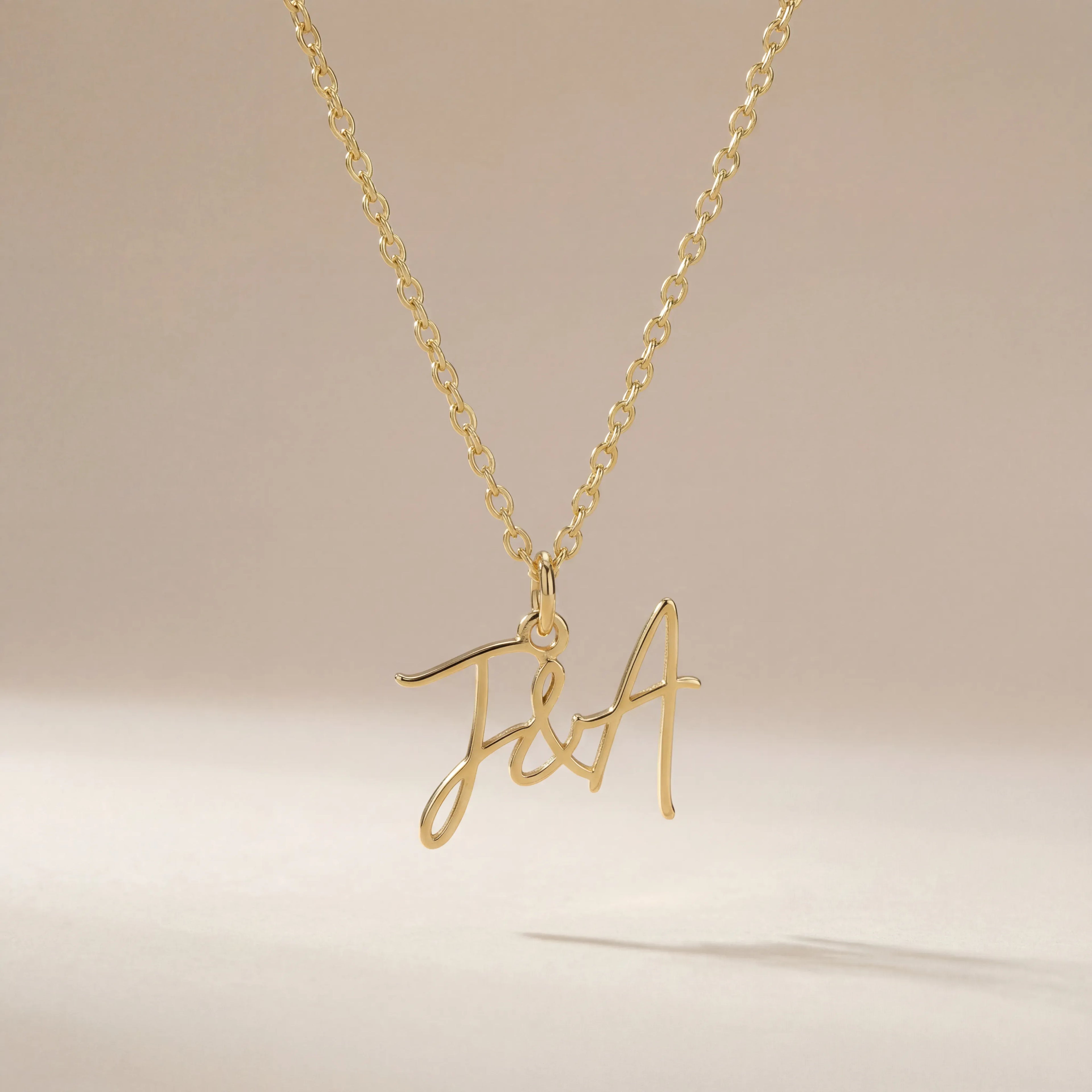Personalised Double Letter Initial Necklace - Sterling Silver / Style 2