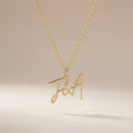 Personalised Double Letter Initial Necklace - Sterling Silver / Style 3