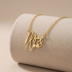 Stacked Double Name Necklace - Vermeil / Style 2
