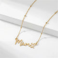 Personalised Mam Heart Necklace - 18ct Gold / Style 1