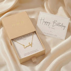 Personalised Name & Card Gift Set - Vermeil / Style 2