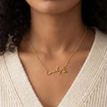 Collar personalizado con nombre y piedra de nacimiento