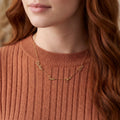 Personalised Quadruple Name Necklace - Vermeil / Style 2