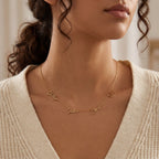 Personalised Quadruple Name Necklace - Vermeil / Style 2