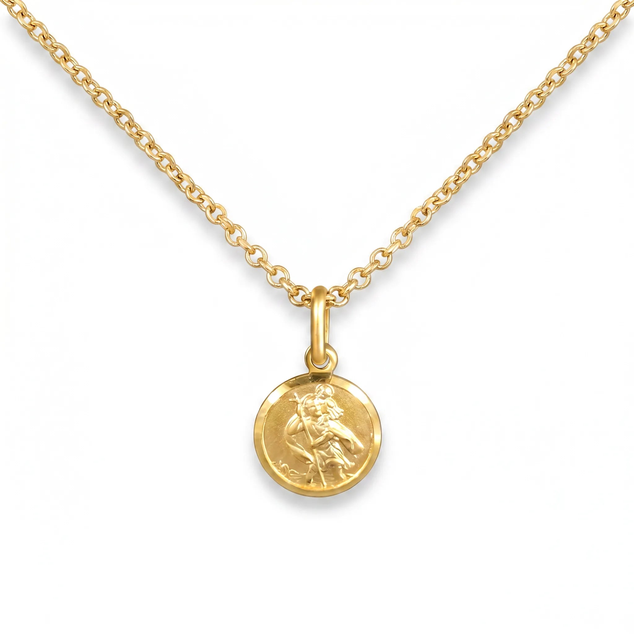 St Christopher Medallion Necklace