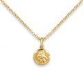 St Christopher Medallion Necklace - Sterling Silver