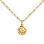 St Christopher Medallion Necklace - 18ct Gold Plated