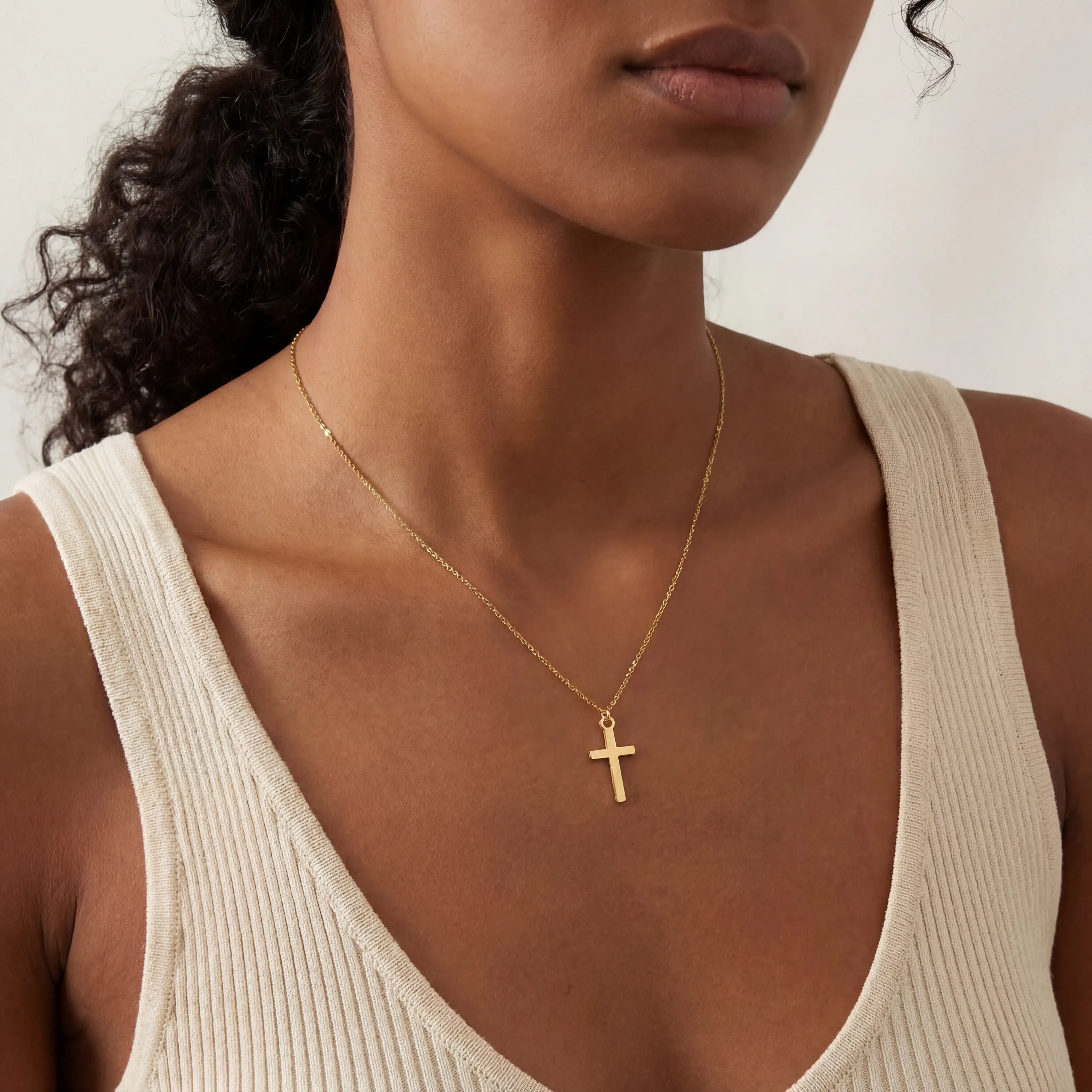 Vertical Cross Necklace
