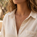 Vertical Name Necklace - Solid Silver / Style 1