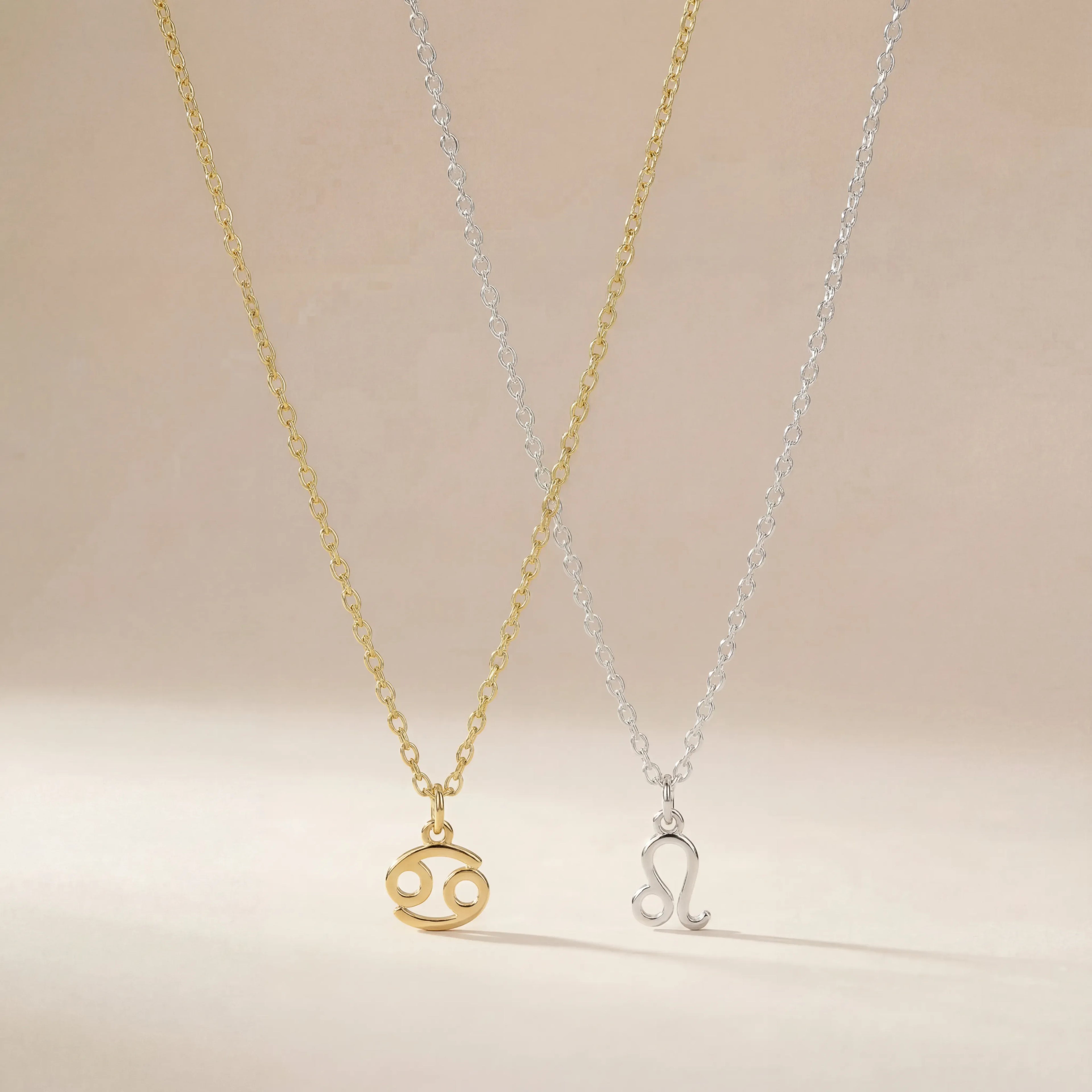Zodiac Star Sign Astrology Necklace - 18ct Gold / Style 1