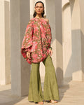 Sage Green Floral Printed Co-Ord Set By KYNAH, Luxury Indian Fashion & Bridal Wear