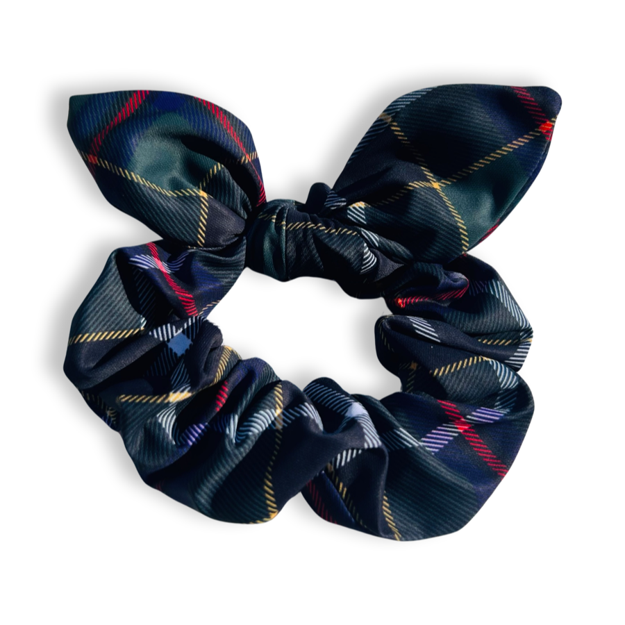 Scrunchie with Bow - Cornish Hunting Tartan