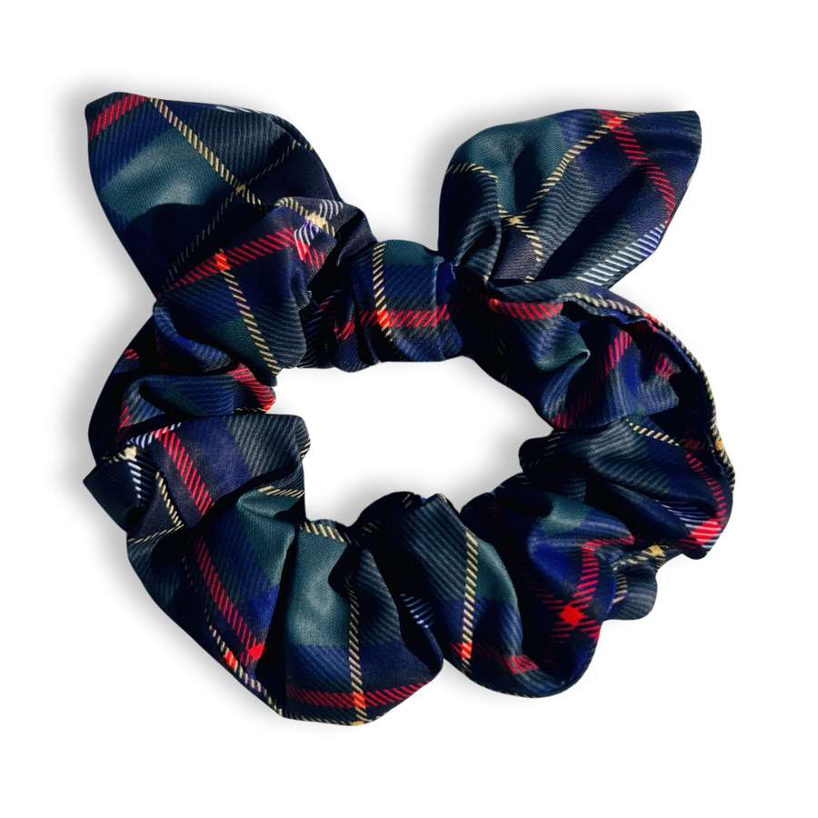 Scrunchie with Bow - Cornish Hunting Tartan