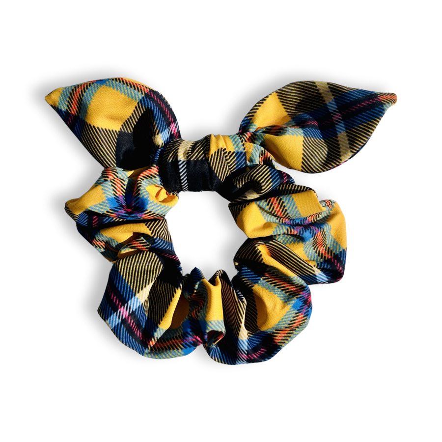 Scrunchie with Bow - Cornish Tartan