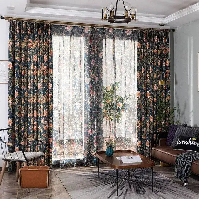 Nina Floral Fabric Curtain