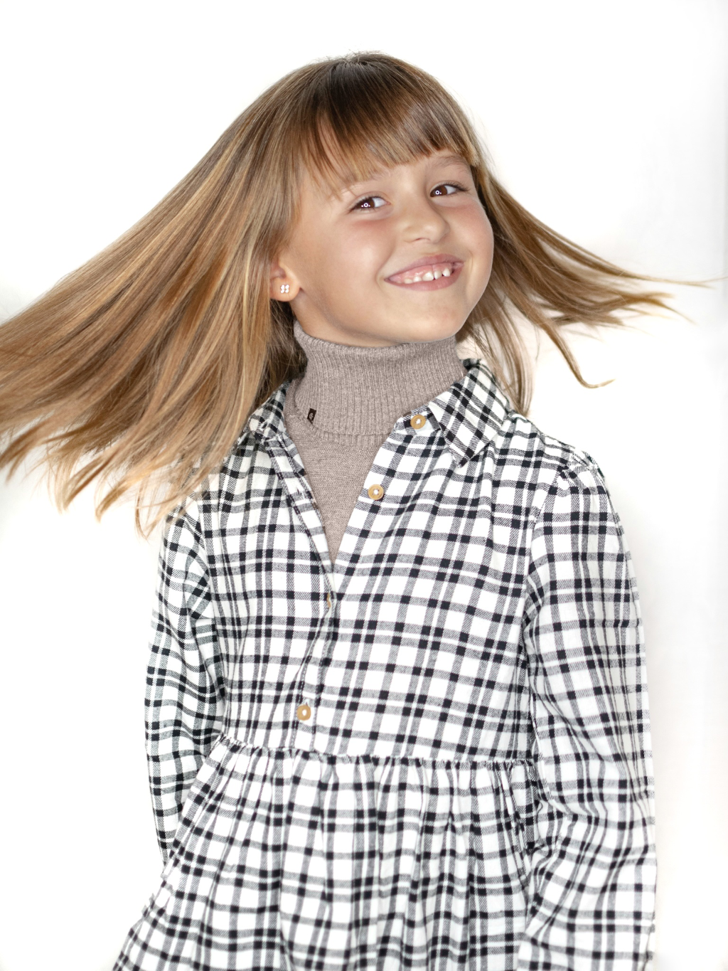 Jersey de cuello vuelto minimo marrón niño edición Serbal