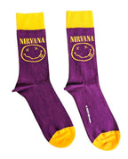 Nirvana - Calcetines "Yellow Happy Face (Purple)"