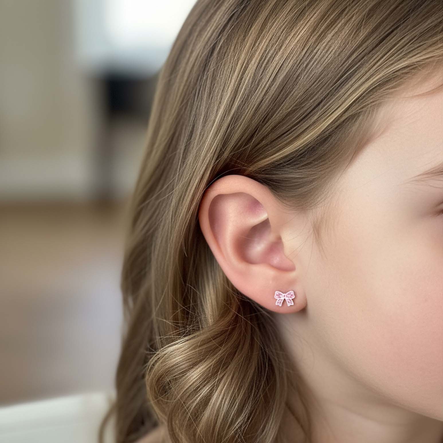 Kids Bow Stud Earrings