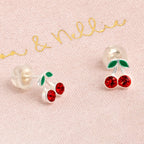 Kids Cherry Stud Earrings