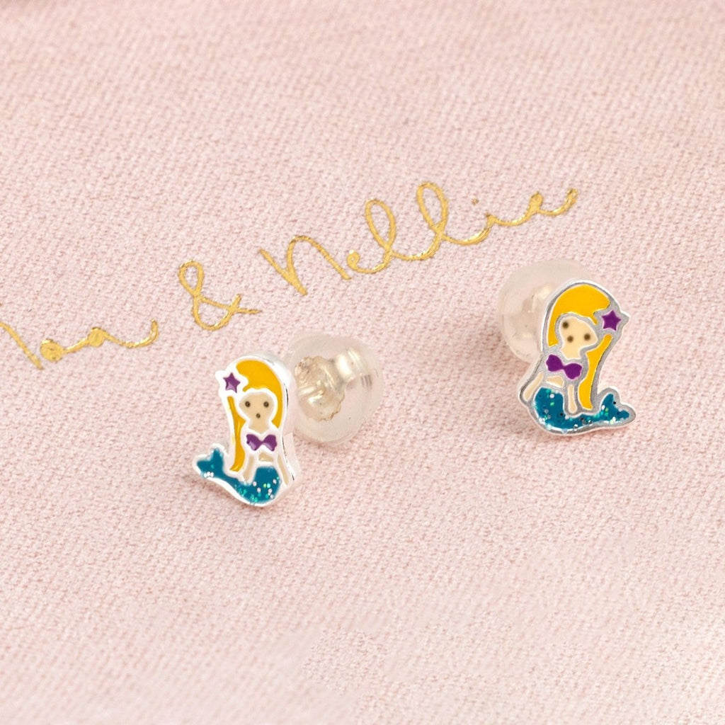 Kids Mermaid Stud Earrings