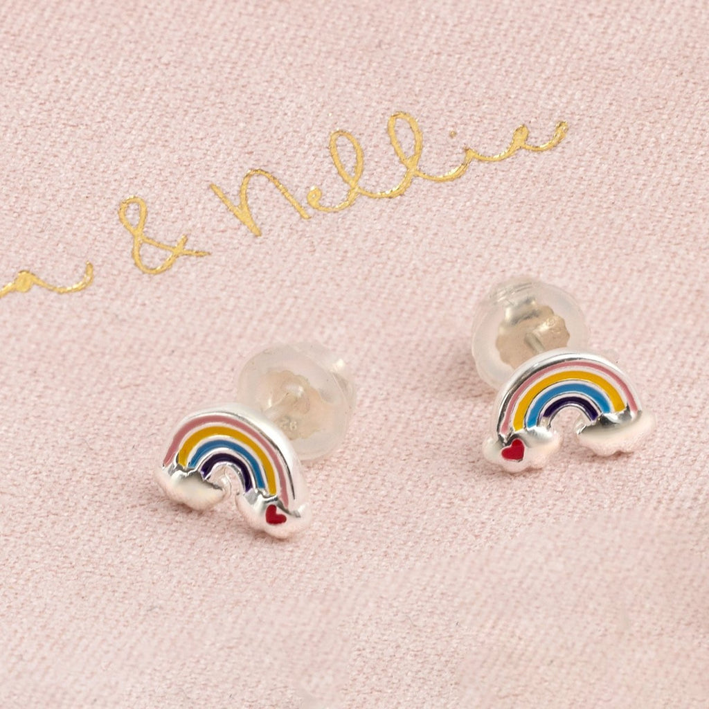 Kids Rainbow Stud Earrings